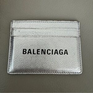 Balenciaga Cash Card Case - Silver Metallic